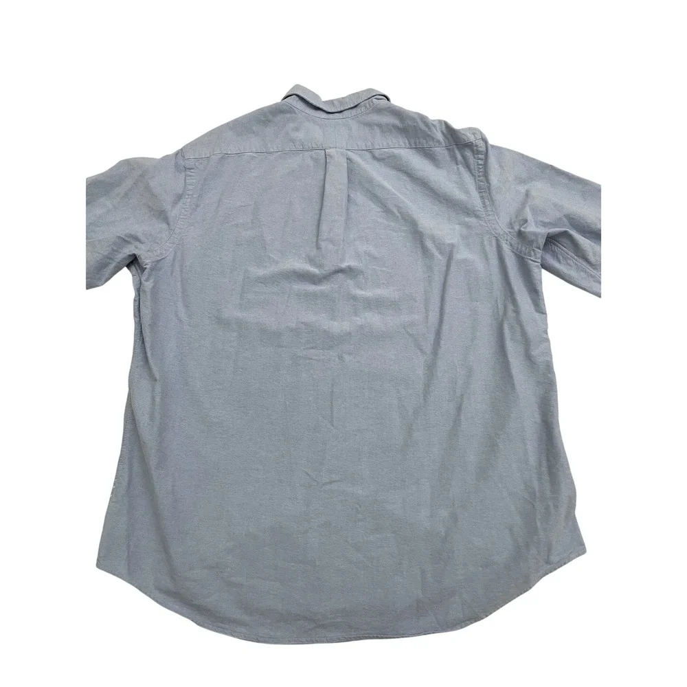 Ralph‎ Lauren Oxford Button Down Shirt XXL Blue Iconic Classic Fit Flesh Pony